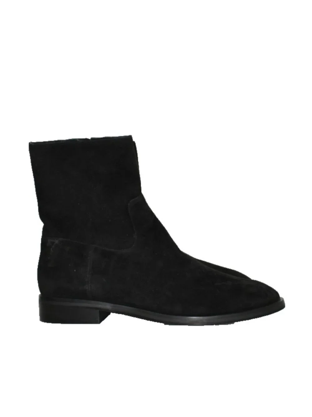 $650 stuart weitzman CITY ZIP BOOTIE BLACK SUEDE SW GOLD LOGO BLACK 11 (PC13)